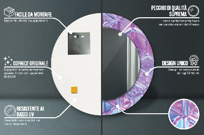 Miroir rond imprimé Abstrait surréaliste
