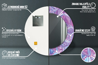 Miroir rond imprimé Abstrait surréaliste