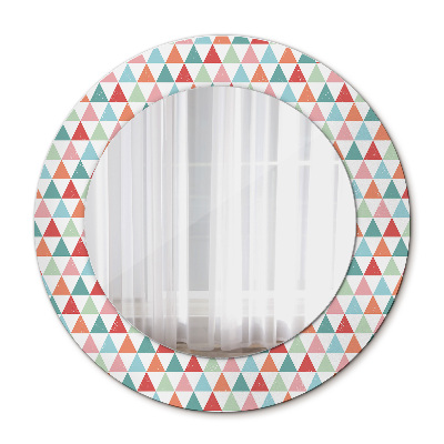 Miroir rond avec décoration Motif géométrique