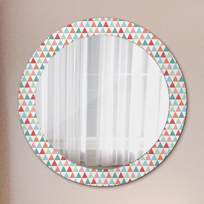 Miroir rond avec décoration Motif géométrique