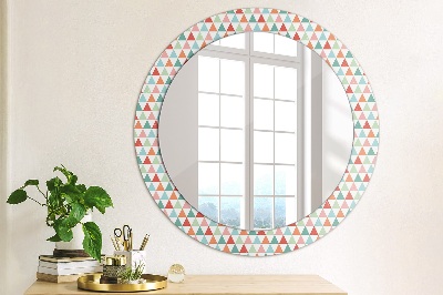 Miroir rond avec décoration Motif géométrique