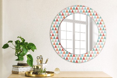Miroir rond avec décoration Motif géométrique
