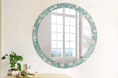 Miroir rond imprimé Motif floral
