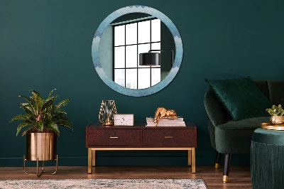 Miroir rond avec décoration Motif à chevrons