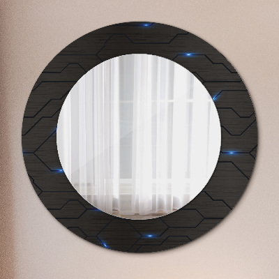 Miroir rond avec décoration Résumé futuriste