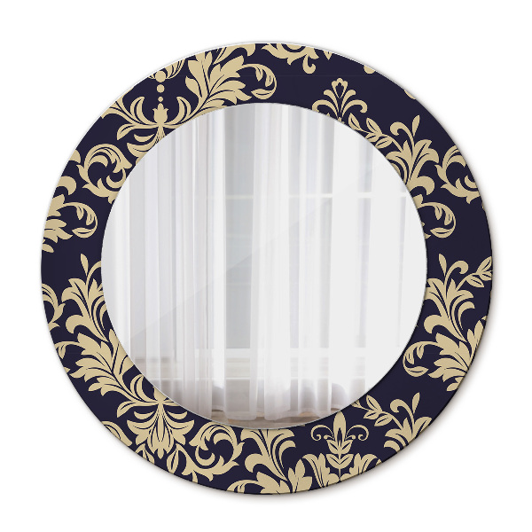 Miroir rond avec décoration Motif floral