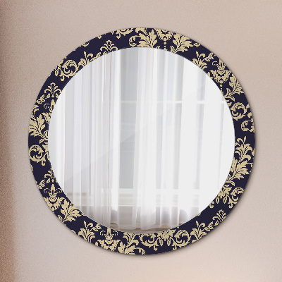 Miroir rond avec décoration Motif floral