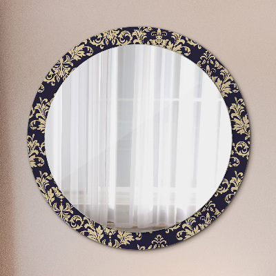 Miroir rond avec décoration Motif floral