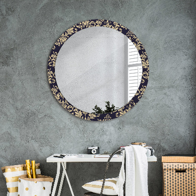 Miroir rond avec décoration Motif floral