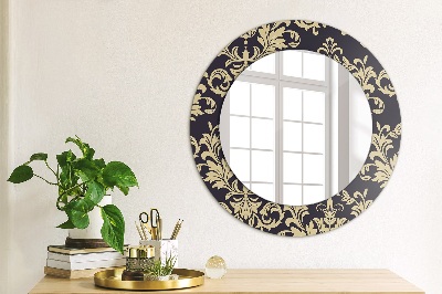Miroir rond avec décoration Motif floral