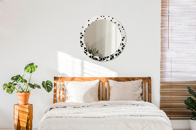 Miroir rond avec décoration Géométrique abstrait