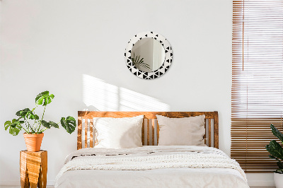 Miroir rond avec décoration Géométrique abstrait