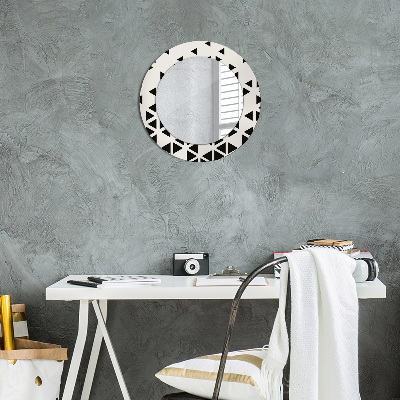 Miroir rond avec décoration Géométrique abstrait