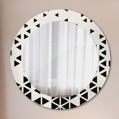 Miroir rond avec décoration Géométrique abstrait
