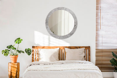Miroir rond avec décoration Béton gris