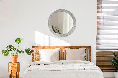Miroir rond imprimé Béton gris