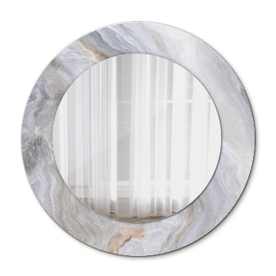 Miroir rond avec décoration Marbre abstrait