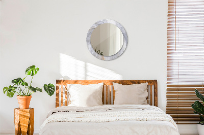 Miroir rond avec décoration Marbre abstrait