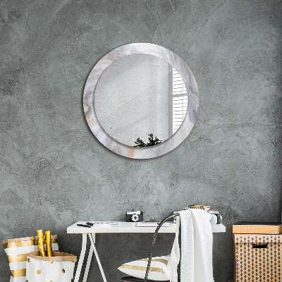 Miroir rond avec décoration Marbre abstrait