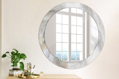 Miroir rond avec décoration Marbre abstrait