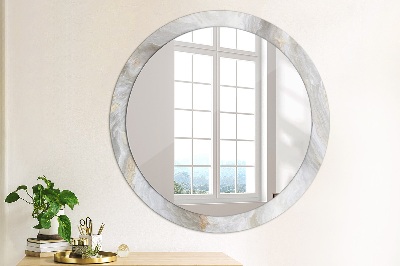 Miroir rond avec décoration Marbre abstrait