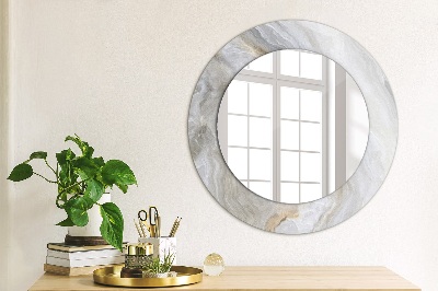 Miroir rond avec décoration Marbre abstrait