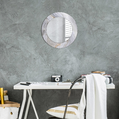 Miroir rond avec décoration Marbre abstrait
