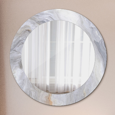 Miroir rond avec décoration Marbre abstrait