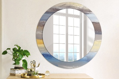 Miroir rond avec décoration Peinture abstraite