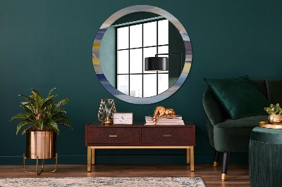 Miroir rond avec décoration Peinture abstraite