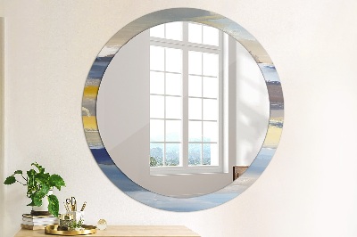 Miroir rond avec décoration Peinture abstraite