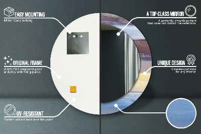 Miroir rond avec décoration Peinture abstraite