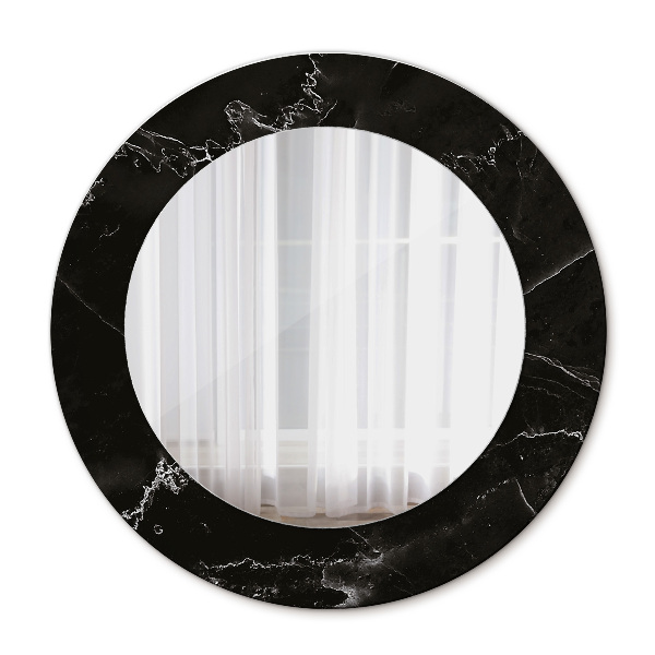 Miroir rond avec décoration Pierre de marbre