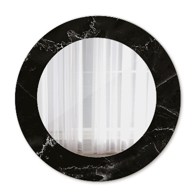 Miroir rond avec décoration Pierre de marbre