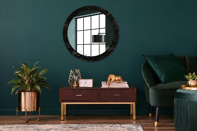 Miroir rond avec décoration Pierre de marbre