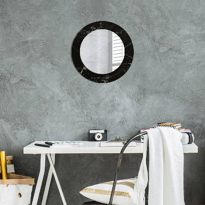 Miroir rond avec décoration Pierre de marbre