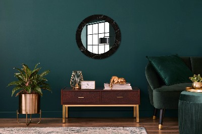 Miroir rond avec décoration Pierre de marbre