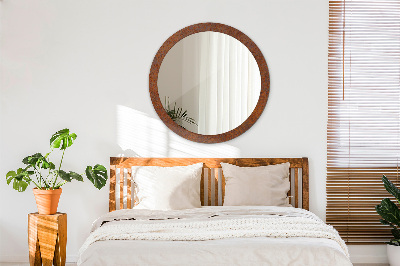 Miroir rond imprimé Métal rouillé