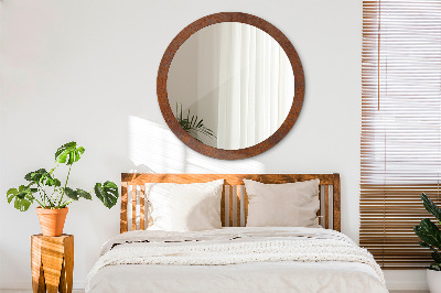 Miroir rond imprimé Métal rouillé