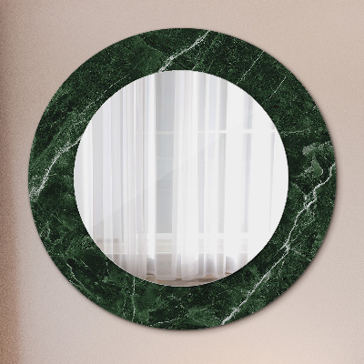 Miroir rond imprimé Marbre vert