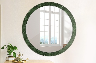 Miroir rond imprimé Marbre vert