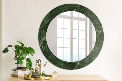 Miroir rond imprimé Marbre vert
