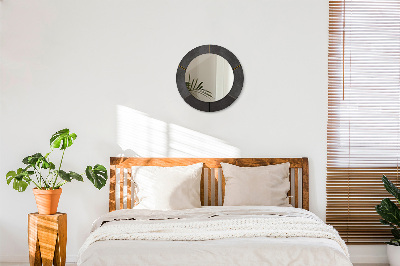 Miroir rond avec décoration Triangles gris