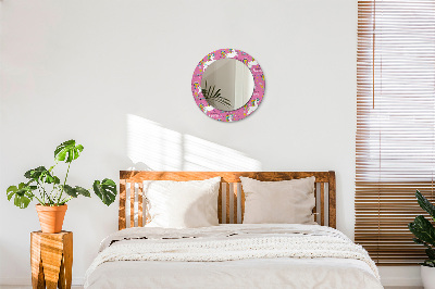Miroir rond imprimé Licorne magique