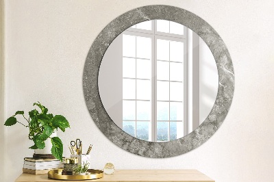 Miroir rond avec décoration Marbre rustique