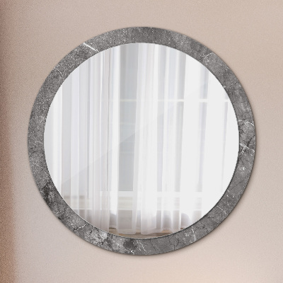 Miroir rond avec décoration Marbre rustique