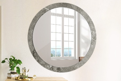 Miroir rond avec décoration Marbre rustique