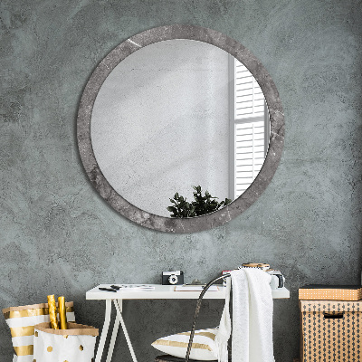 Miroir rond avec décoration Marbre rustique