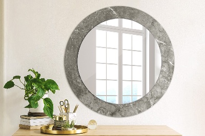 Miroir rond avec décoration Marbre rustique