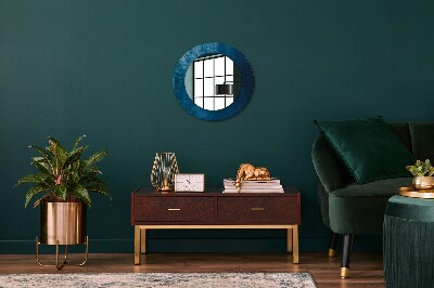 Miroir rond avec décoration Art abstrait